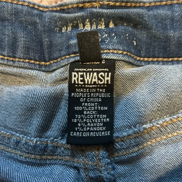 Rewash Super High Rise Denim Distressed Cut Off Shorts Size 9/29 - Picture 4 of 10